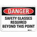 Danger Sign 10 inx14 in Aluminum