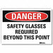Danger Sign 7 in x 10 in Rflct Sheeting