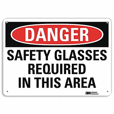 Danger Sign 10 in x 14 in Plastic