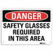 Danger Sign 7 in x 10 in Aluminum