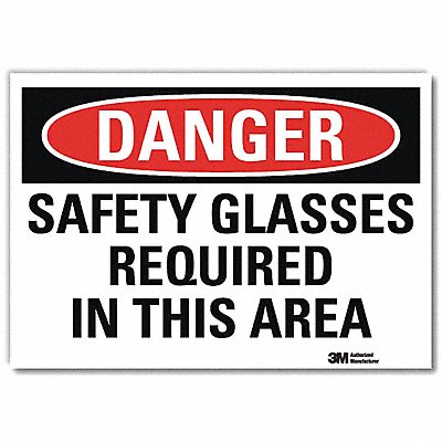 Danger Sign 7 in x 10 in Rflct Sheeting