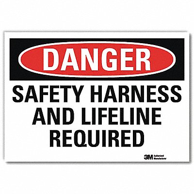 Danger Sign 7 in x 10 in Rflct Sheeting