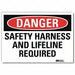 Danger Sign 7 in x 10 in Rflct Sheeting