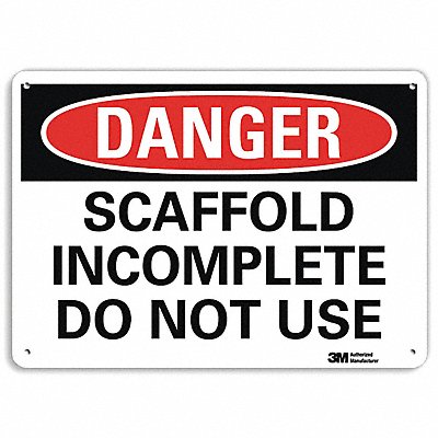 Danger Sign 10 in x 14 in Aluminum