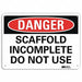 Danger Sign 10 in x 14 in Aluminum