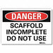 Danger Sign 5 in x 7 in Rflct Sheeting