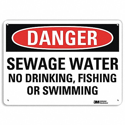 Danger Sign 10 in x 14 in Plastic
