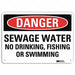 Danger Sign 10 inx14 in Aluminum