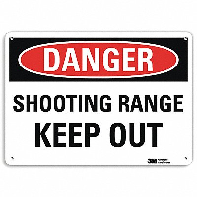 Danger Sign 7 in x 10 in Aluminum