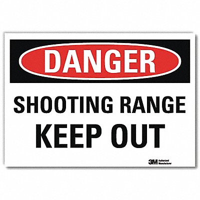 Danger Sign 5 in x 7 in Rflct Sheeting