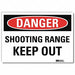 Danger Sign 10 in x 14 in Rflct Sheeting