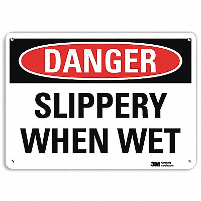 Danger Sign 7 in x 10 in Plastic