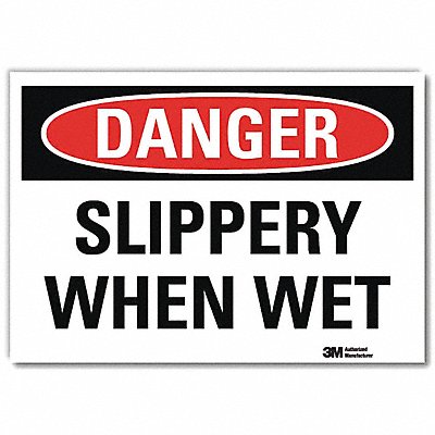 Danger Sign 5 in x 7 in Rflct Sheeting