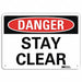 Danger Sign 10 in x 14 in Plastic