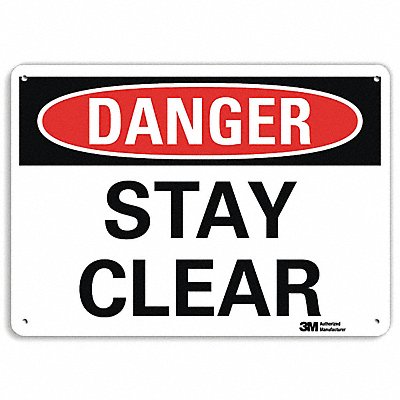 Danger Sign 10 in x 14 in Aluminum