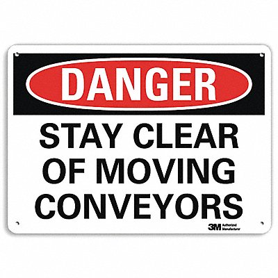 Danger Sign 7 in x 10 in Aluminum