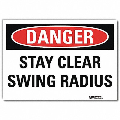 Danger Sign 10 in x 14 in Rflct Sheeting