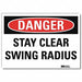 Danger Sign 10 in x 14 in Rflct Sheeting