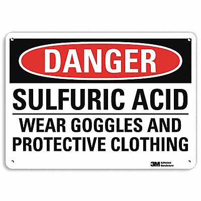 Danger Sign 10 in x 14 in Aluminum