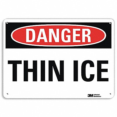 Plastic Icy Conditions Sign 10 in x 14in