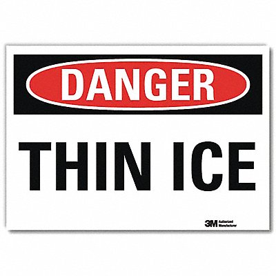 Rflctv Icy Conditions Lbl 10x14in NonPVC