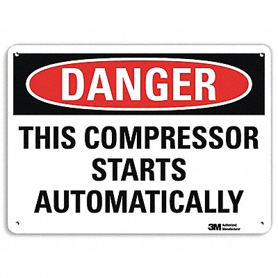 Danger Sign 10 inx14 in Aluminum