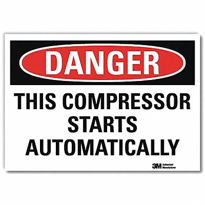Danger Sign 10 in x 14 in Rflct Sheeting
