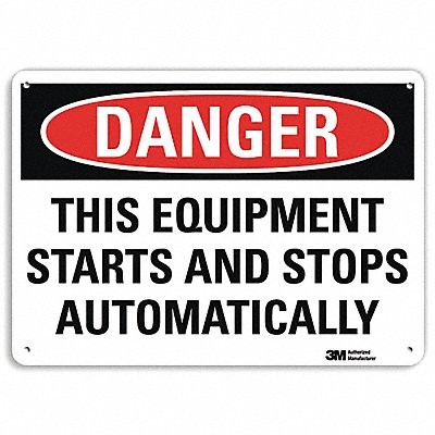 Danger Sign 7 in x 10 in Aluminum