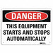 Danger Sign 7 in x 10 in Aluminum