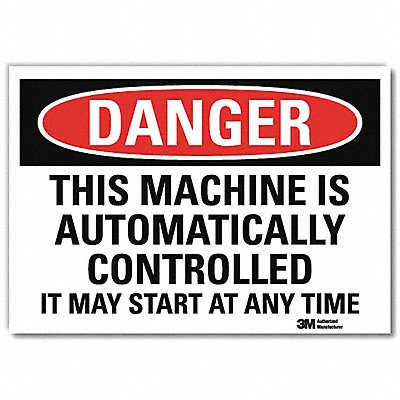 Danger Sign 10 in x 14 in Rflct Sheeting