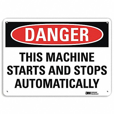 Danger Sign 10 inx14 in Aluminum