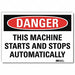 Danger Sign 5 in x 7 in Rflct Sheeting