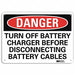 Danger Sign 7 inx10 in Plastic