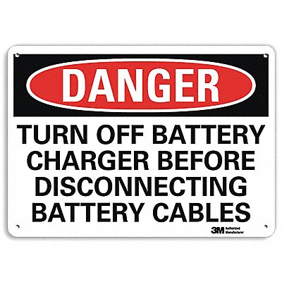 Danger Sign 7 in x 10 in Aluminum
