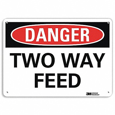 Danger Sign 7 in x 10 in Aluminum