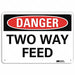 Danger Sign 7 in x 10 in Aluminum