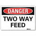 Danger Sign 10 in x 14 in Rflct Sheeting