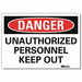 Danger Sign 5 in x 7 in Rflct Sheeting