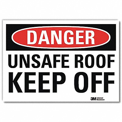 Danger Sign 10 in x 14 in Rflct Sheeting