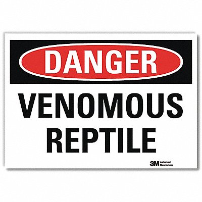 Danger Sign 5 in x 7 in Rflct Sheeting