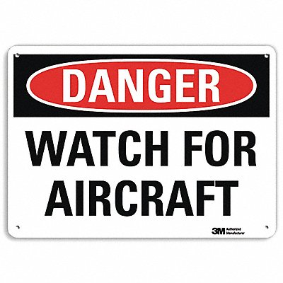 Danger Sign 7 in x 14 in Aluminum