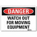 Danger Sign 5 in x 7 in Rflct Sheeting