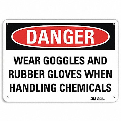 Danger Sign 10 in x 14 in Aluminum