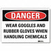 Danger Sign 7 in x 10 in Rflct Sheeting