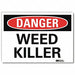 Danger Sign 5 in x 7 in Rflct Sheeting