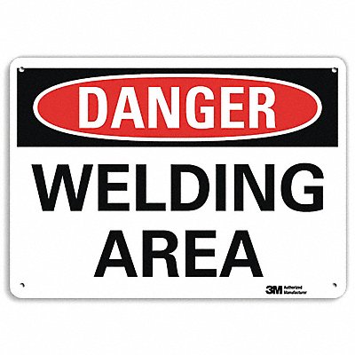 Danger Sign 10 in x 14 in Aluminum
