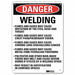 Danger Sign 10 in x 7 in Plastic