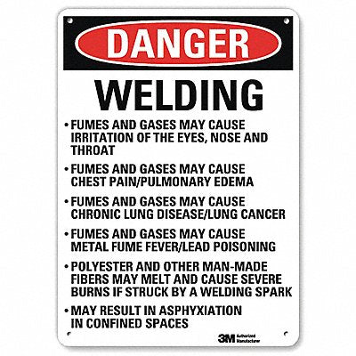 Danger Sign 10 in x 7 in Aluminum