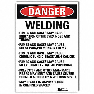 Danger Sign 14 in x 10 in Rflct Sheeting