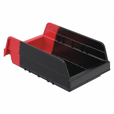 H8695 Shelf Bin Black/Red Indstr Grd Poly 4 in